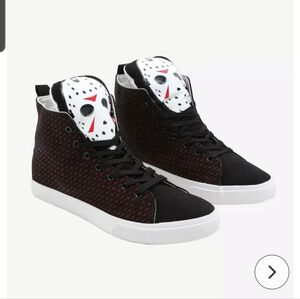 Friday The 13th Jason Mask Hi-Top Sneakers size 10 Halloween fall costum…